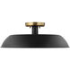 Colony 1 Light 20 inch Matte Black/Burnished Brass Semi Flush Ceiling Light
