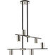 Calumet 6 Light 30 inch Matte Black and Polished Nickel Chandelier Ceiling Light