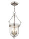 Jefferson 3 Light 10 inch Brushed Nickel Chain Lantern