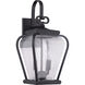 Province 2 Light 18 inch Mystic Black Outdoor Wall Lantern