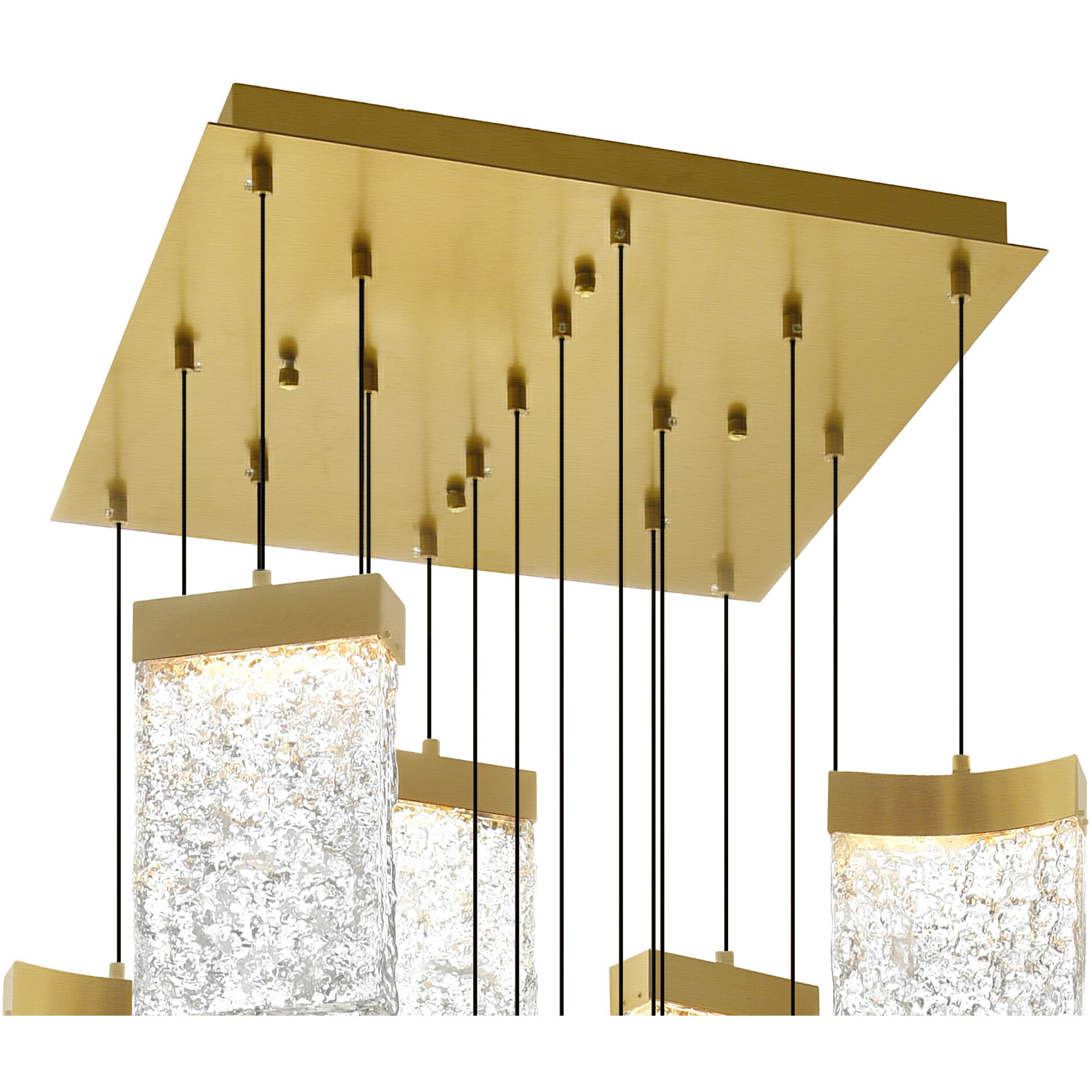 Lava LED 24 inch Brass Chandelier Ceiling Light