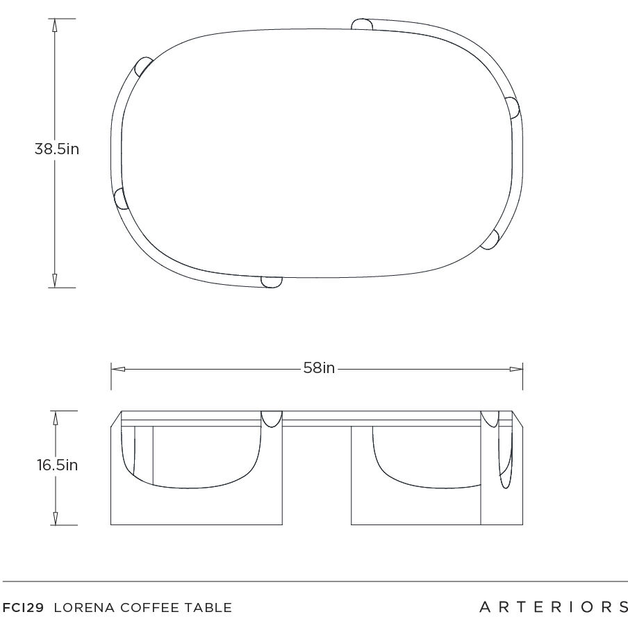 Lorena 58 X 16.5 inch Jungle and Ebony Coffee Table
