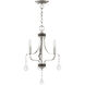 Laurel 3 Light 13 inch Brushed Nickel Mini Chandelier Ceiling Light