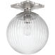 Orly 1 Light 10 inch Polished Nickel Semi Flush Ceiling Light