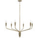 Palmer 6 Light 34.5 inch Antiqued Brass Chandelier Ceiling Light