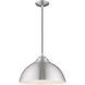 Allison 1 Light 16 inch Brushed Aluminum Mini Pendant Ceiling Light