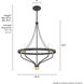 Merlin 5 Light 20.25 inch Noble Bronze Chandelier Ceiling Light