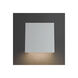 Angled Plane LED 8 inch Textured White Indoor-Outdoor Sconce, Inside-Out
