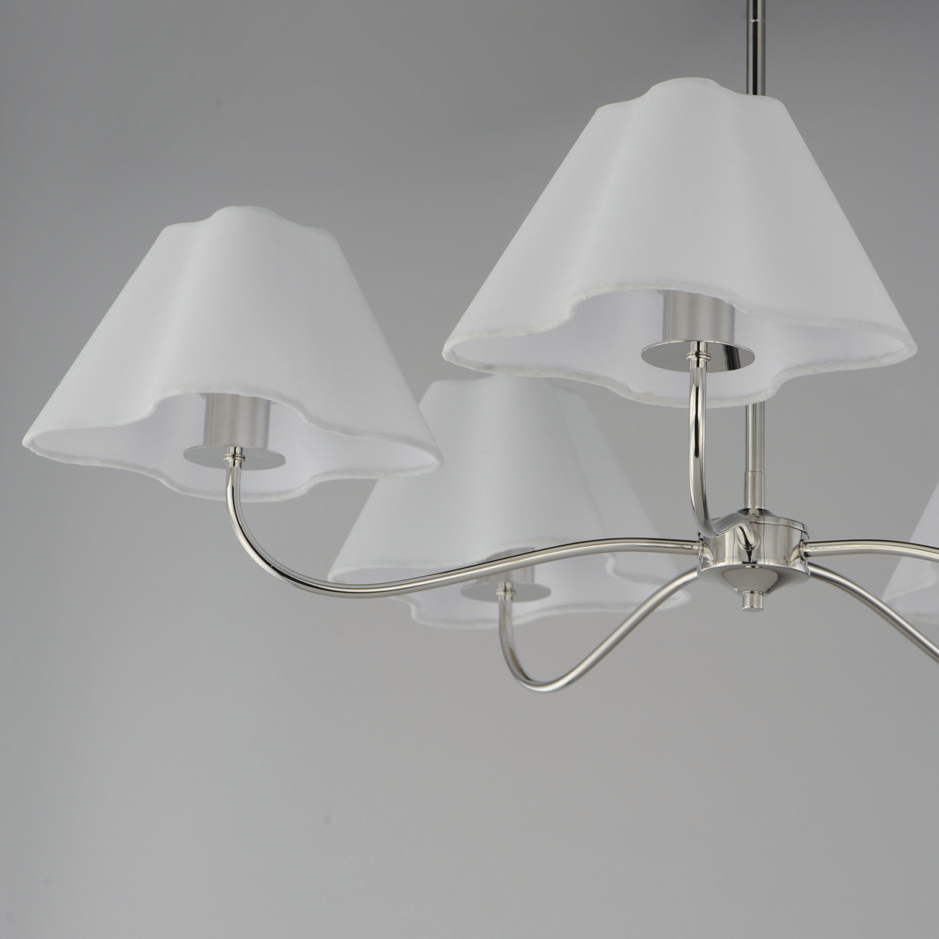 Saxon 5 Light 37.5 inch Polished Nickel Chandelier Ceiling Light