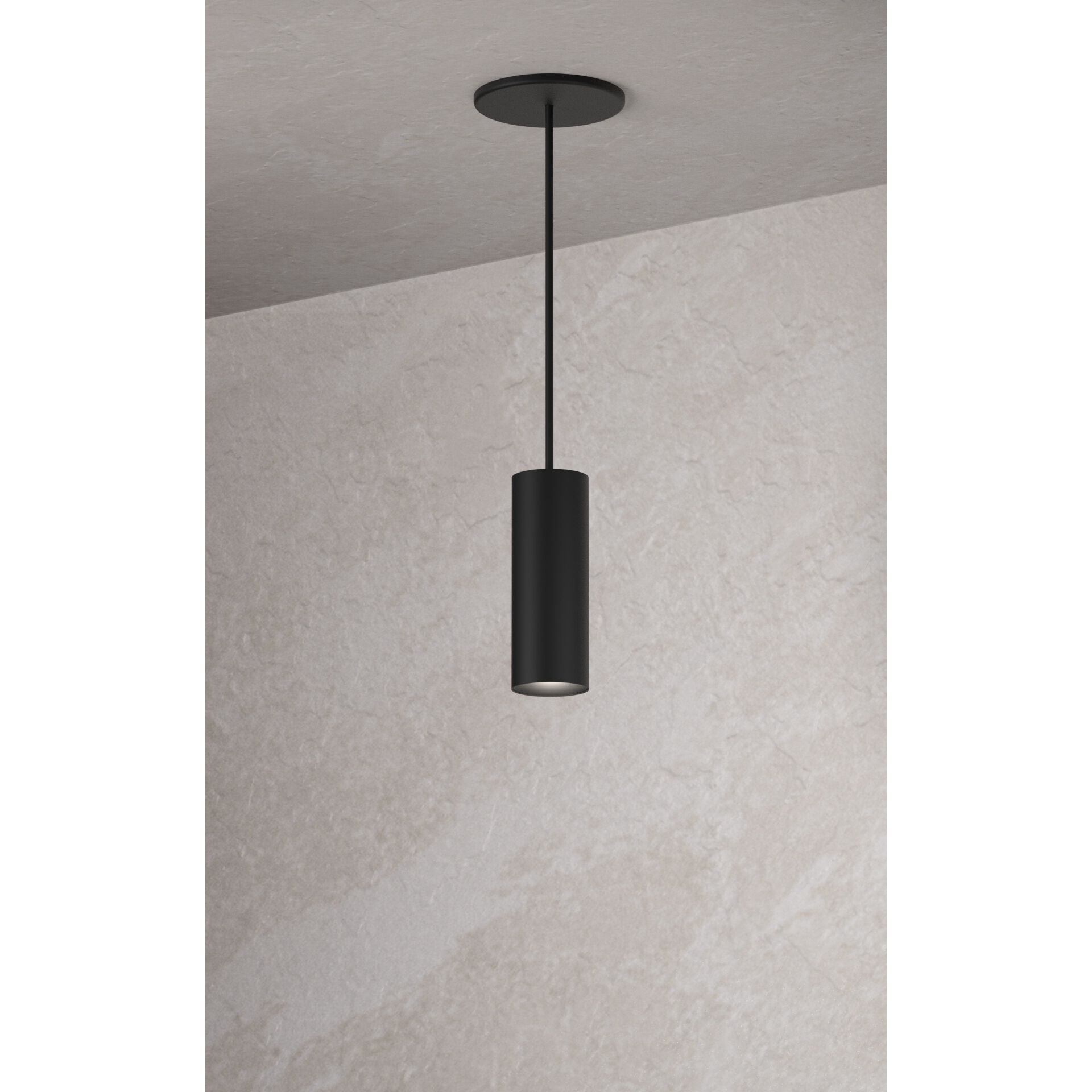 LED Cylinder Collection 1 Light 2.5 inch Matte Black Pendant Ceiling Light, Retro Fit