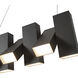 Domino LED 35.5 inch Black Linear Pendant Ceiling Light
