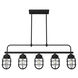 Starklake 5 Light 41 inch Natural Iron Linear Chandelier Ceiling Light