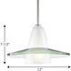 Glass Pendants 1 Light 12 inch Brushed Nickel Pendant Ceiling Light