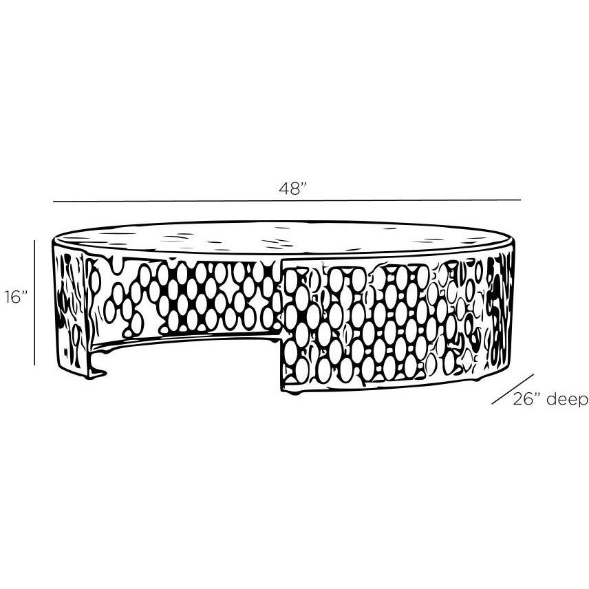 Onze 48 X 16 inch White Coffee Table