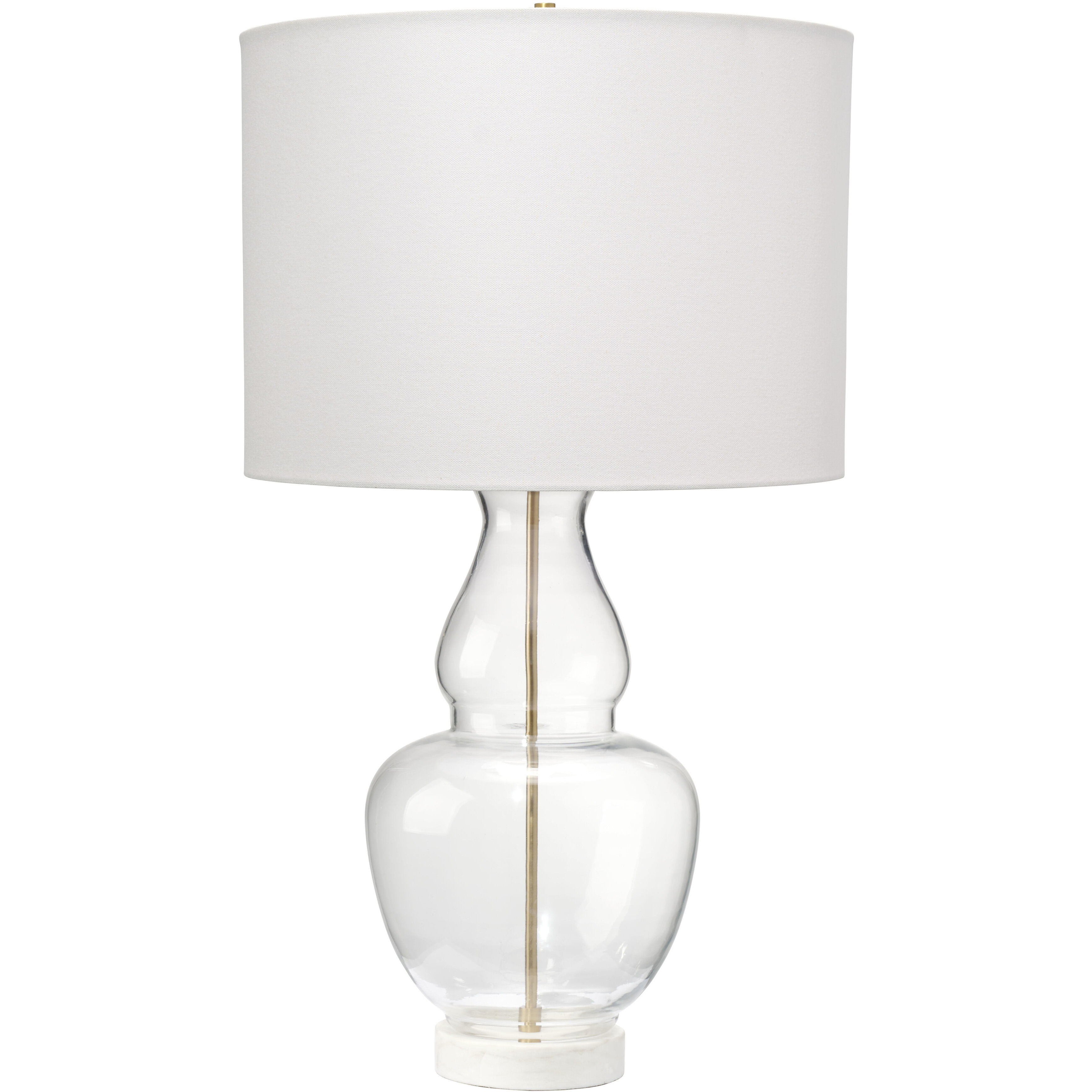 Poised 30.75 inch 150 watt Clear Glass Table Lamp Portable Light, Inline