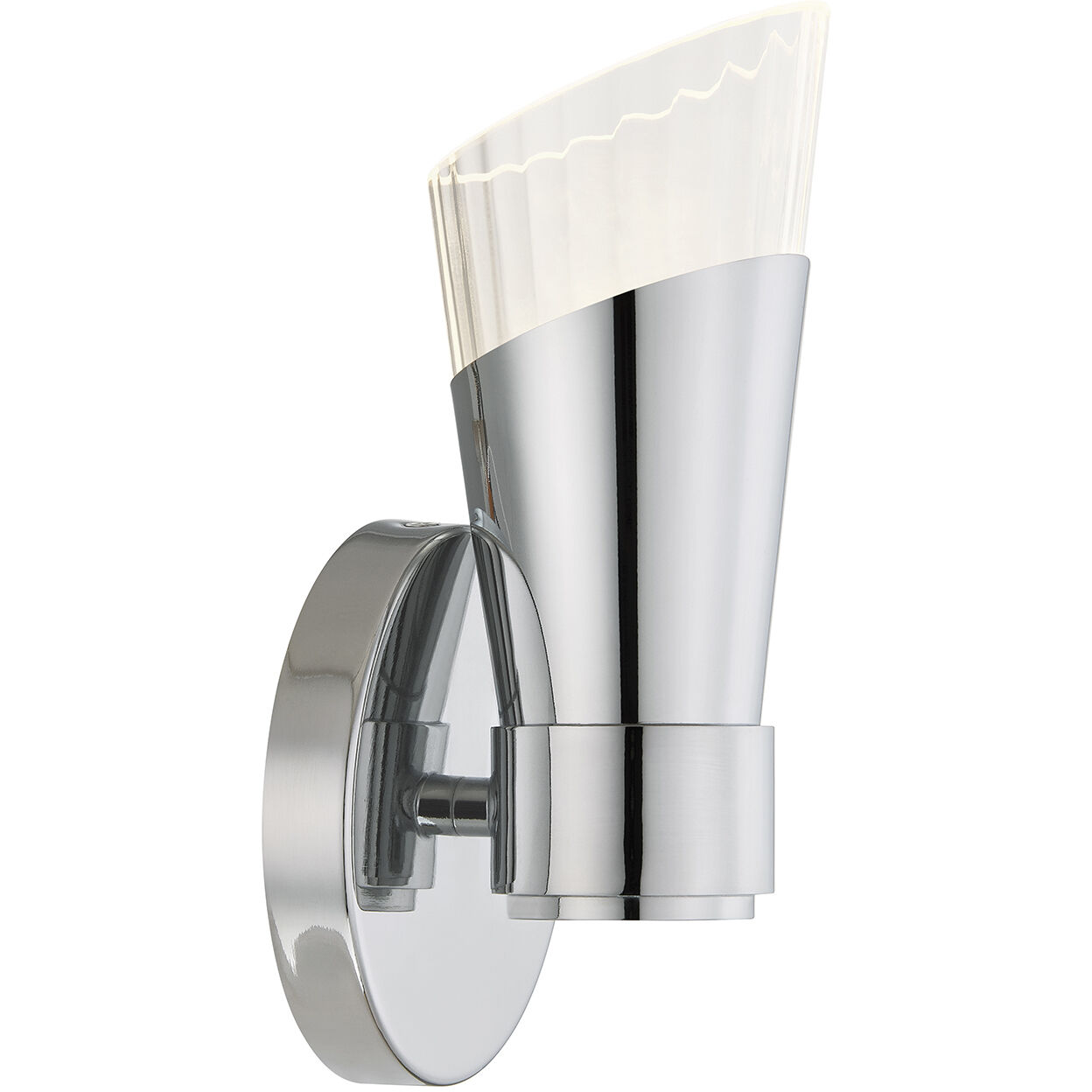 Fusion Collection - Lugano Family 4.75 inch Polished Chrome ADA Wall Sconce Wall Light in 1, EVOLV