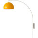 Half Dome 1 Light 5 inch Satin Nickel Wall Mounted Arc Lamp Wall Light in Mustard
