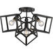 Cassio 4 Light 24 inch Matte Black Semi-Flush Mount Ceiling Light