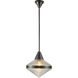 Willard Pendant Ceiling Light in Urban Bronze, Clear Prismatic Glass