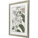 Flowering Botanical Green and Beige and Blue and Brown Framed Art