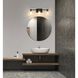 Gilford 3 Light 24 inch Matte Black Vanity Light Wall Light