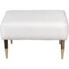 Oscar 13.25 inch Light Brown and Cream Ottoman