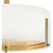 Halle 3 Light 14.5 inch Lacquered Brass Semi-flush Mount Ceiling Light