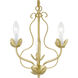 Katarina 3 Light 13 inch Soft Gold Chandelier Ceiling Light