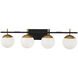 Alluria 4 Light 33 inch Weathered Black W/Autumn Gold Bath Light Wall Light