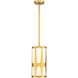 Royston 1 Light 7 inch Antique Gold Mini Pendant Ceiling Light