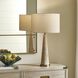 Perkins 31.63 inch 150.00 watt Beige Travertine and Brass Table Lamp Portable Light