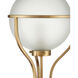 Metropolis 65 inch 7 watt Metallic Champagne and Frosted Floor Lamp Portable Light
