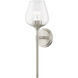 Willow 1 Light 6 inch Brushed Nickel Vanity Sconce Wall Light