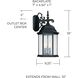 Severinus 3 Light 19 inch Black Outdoor Wall Lantern