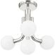 Stockholm LED 16 inch Polished Nickel Convertible Pendant Ceiling Light