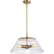 Dover 3 Light 20 inch Vintage Brass Pendant Ceiling Light