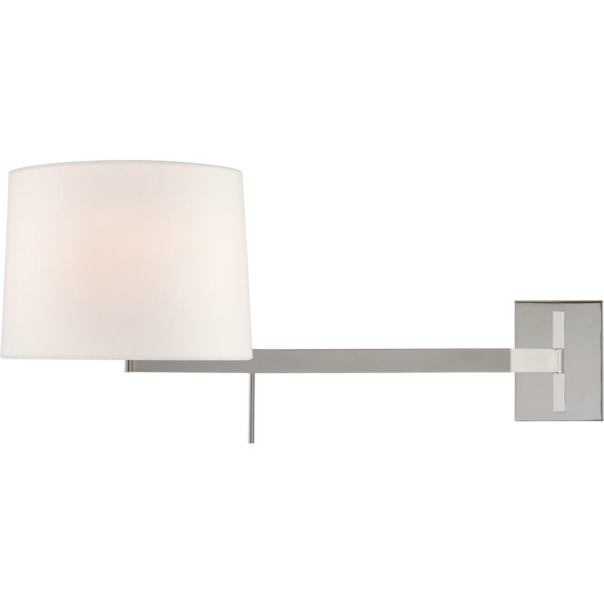 Visual Comfort Barbara Barry Sweep 1 Light 12 inch Polished Nickel Articulating Wall Sconce Wall Light, Medium Right BBL2164PN-L - Open Box
