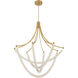 Pearl LED 49.25 inch Legacy Brass Chandelier Ceiling Light