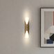 Crescendo 2 Light 5.25 inch Natural Brass Wall Sconce Wall Light