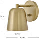 Jojo 1 Light 5.5 inch Lacquered Brass Plug-In Sconce Wall Light