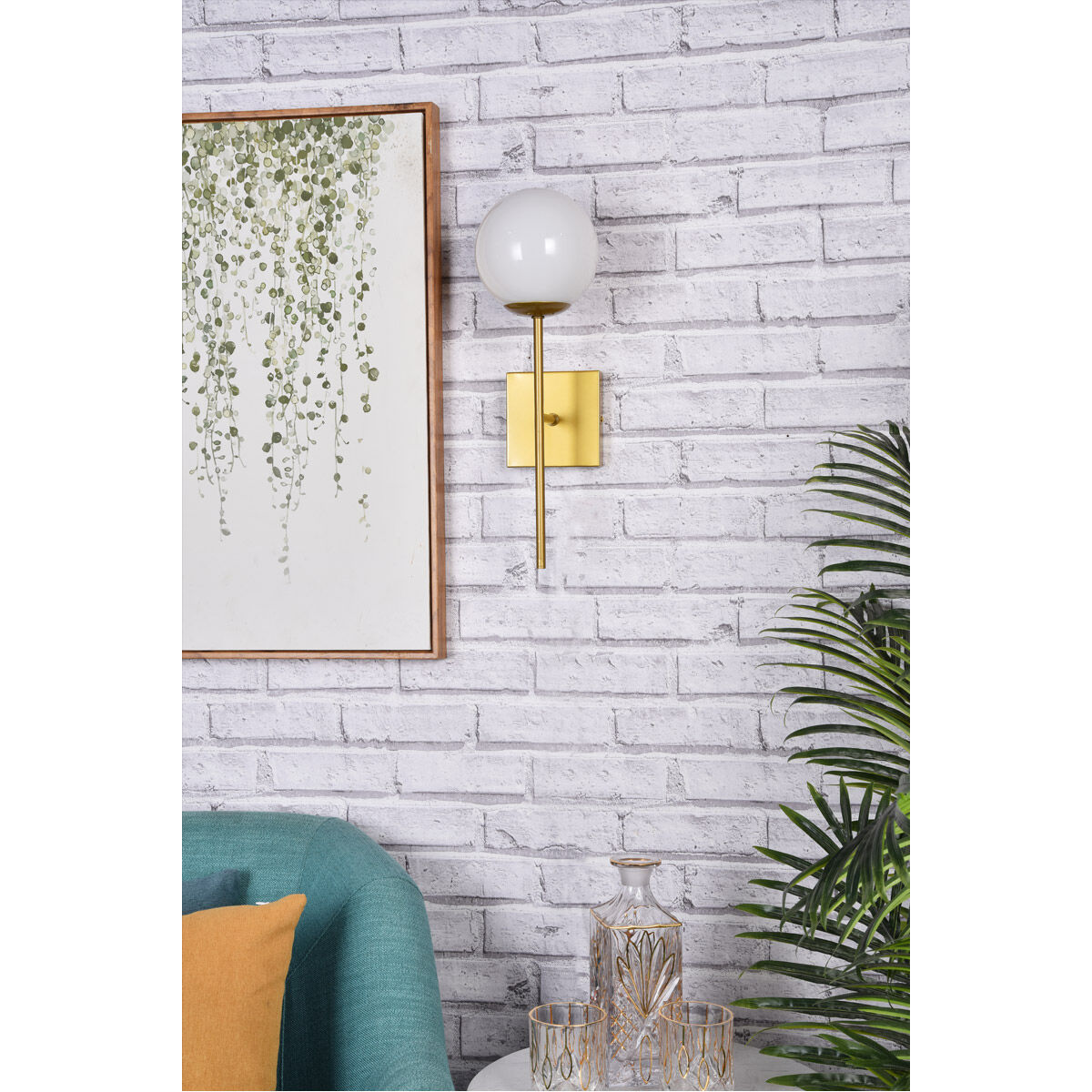 Neri 1 Light 6.7 inch Brass Bath Sconce Wall Light
