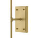 Saunders 1 Light 6.5 inch Lacquered Brass Bath Sconce Wall Light