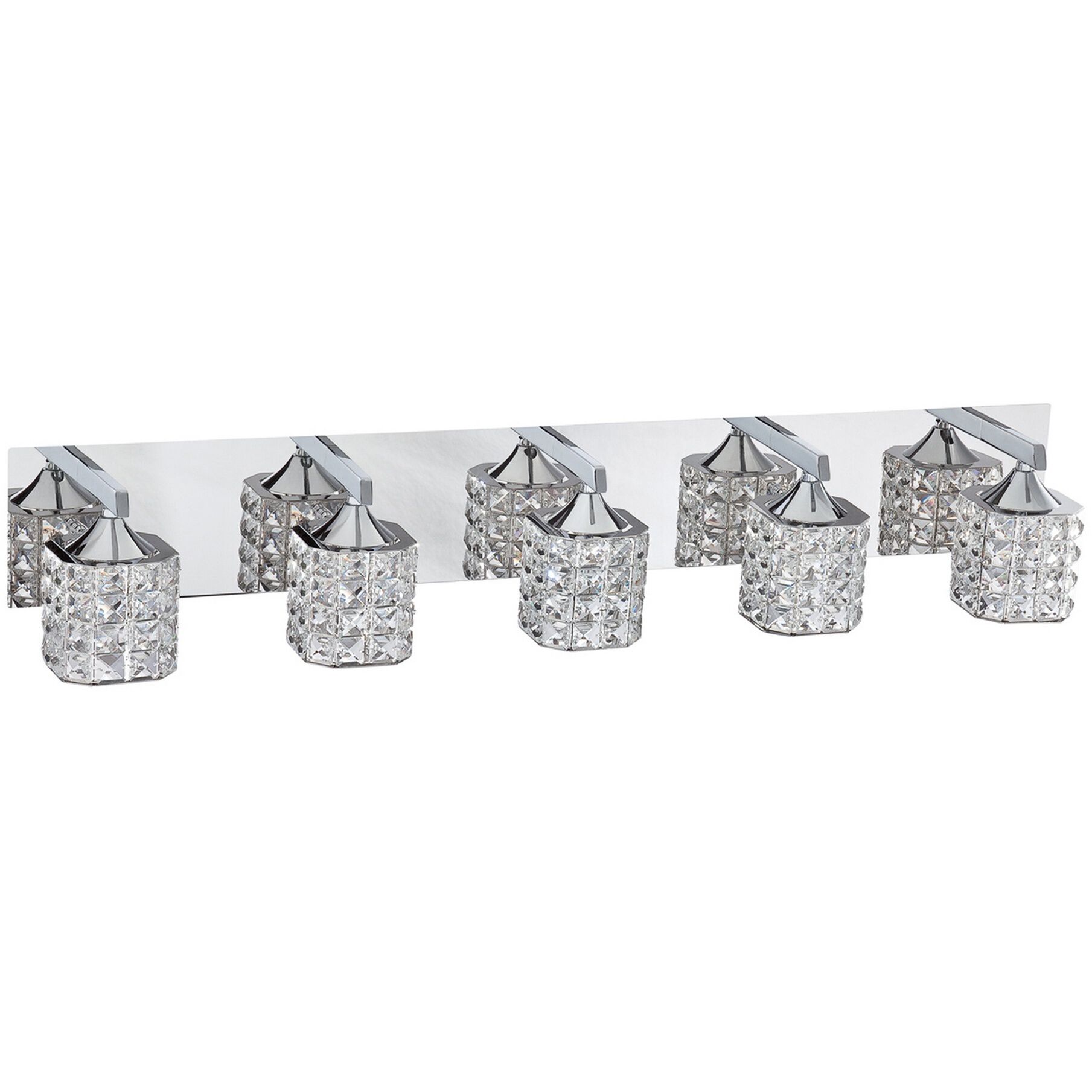 Shimera 10 Light 36 inch Chrome Vanity Light Wall Light in 5