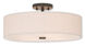 Meridian 4 Light 18 inch English Bronze Semi-Flush Mount Ceiling Light