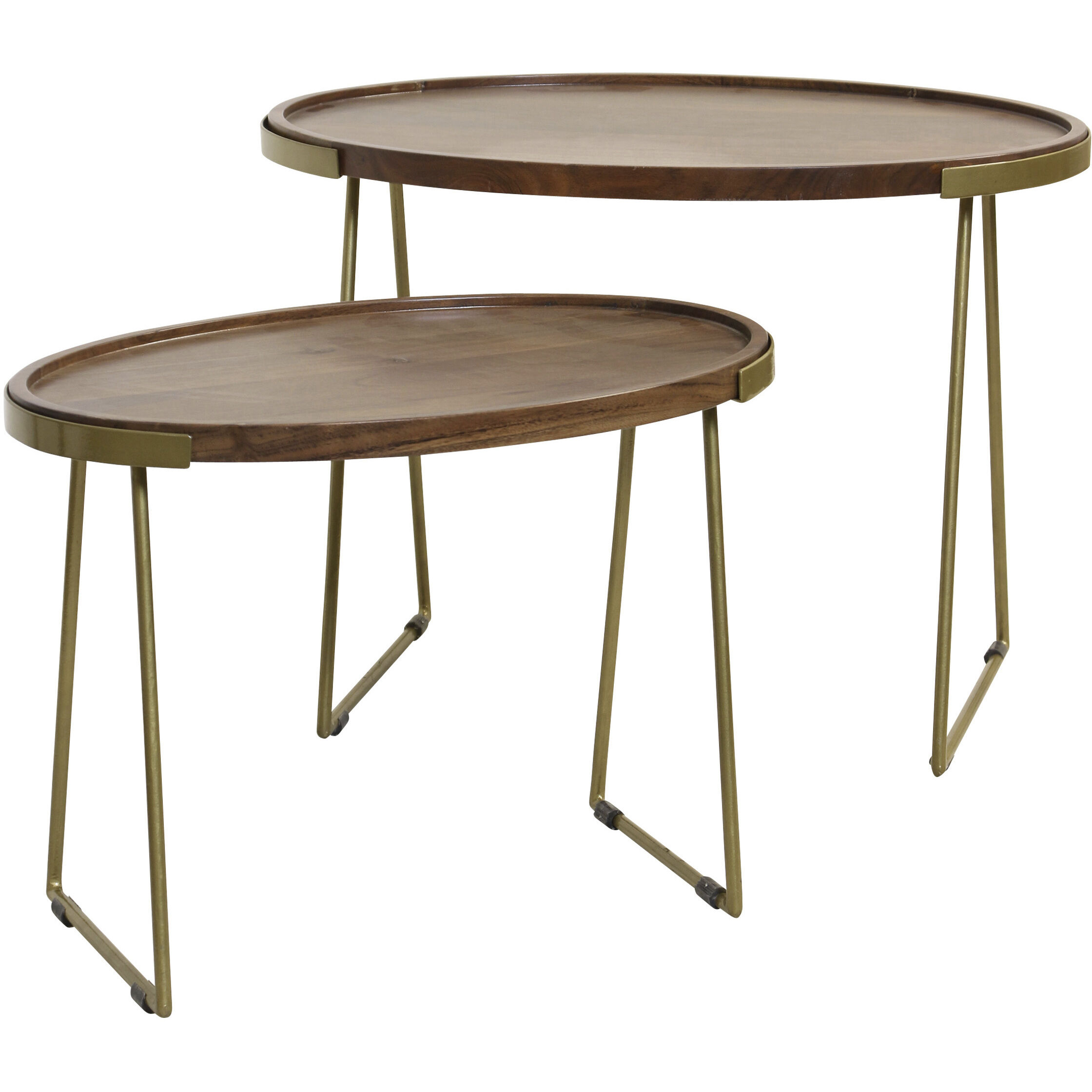 Atelier Honey Brown and Warm Gold Nesting Side Table