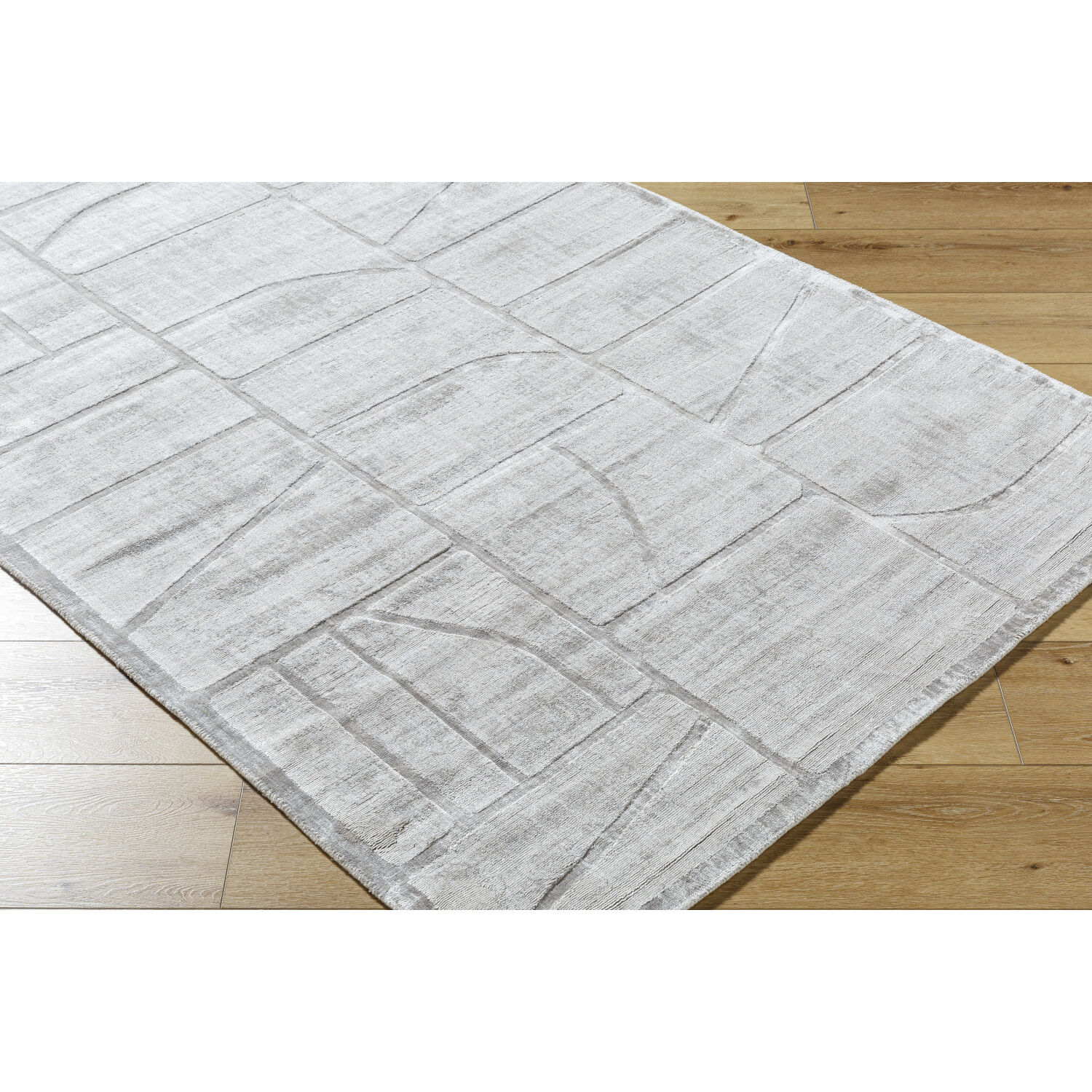 Pier 90 X 60 inch Light Silver / Slate / Silver Handmade Rug in 5 x 8