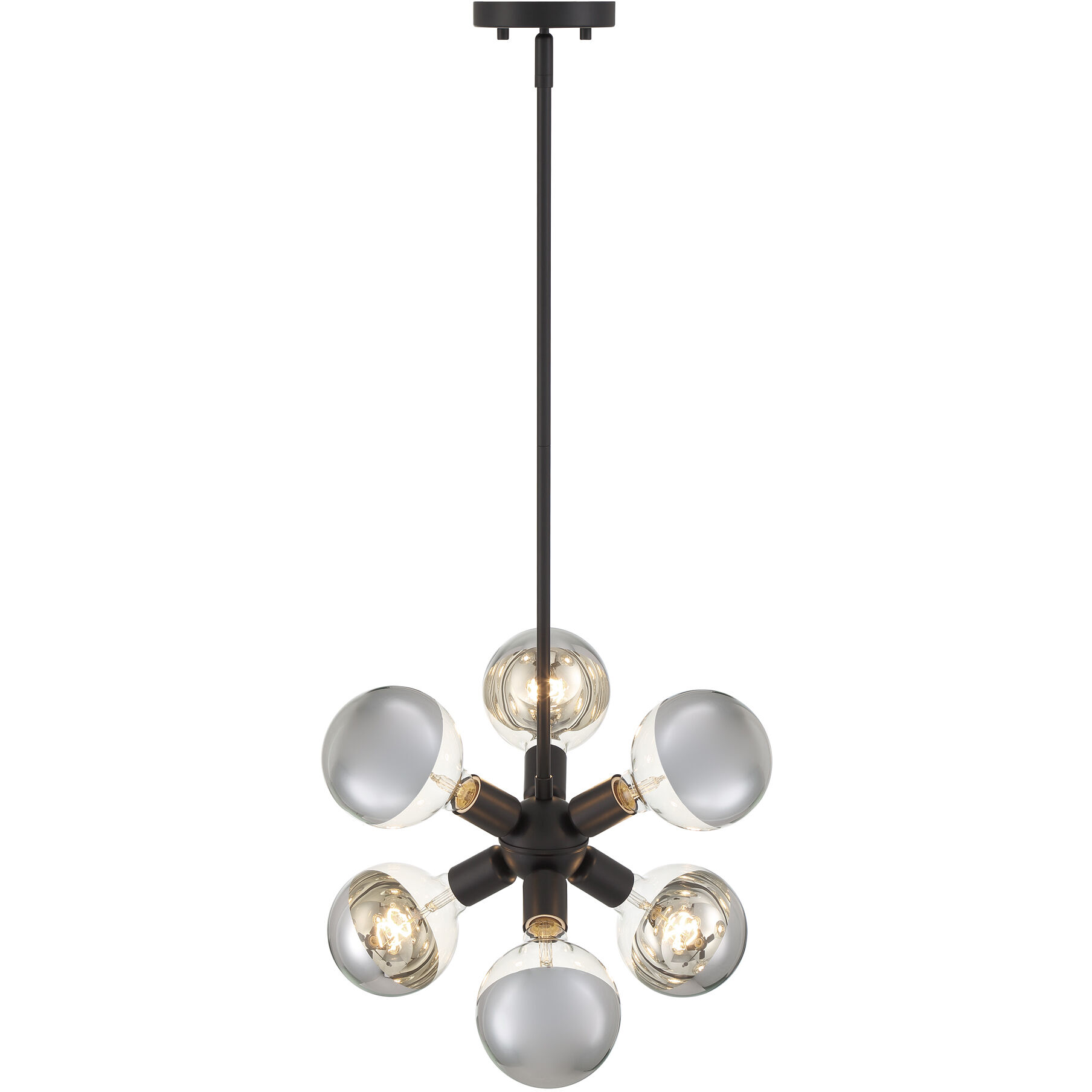 Gambit 6 Light 7 inch Matte Black Pendant Ceiling Light