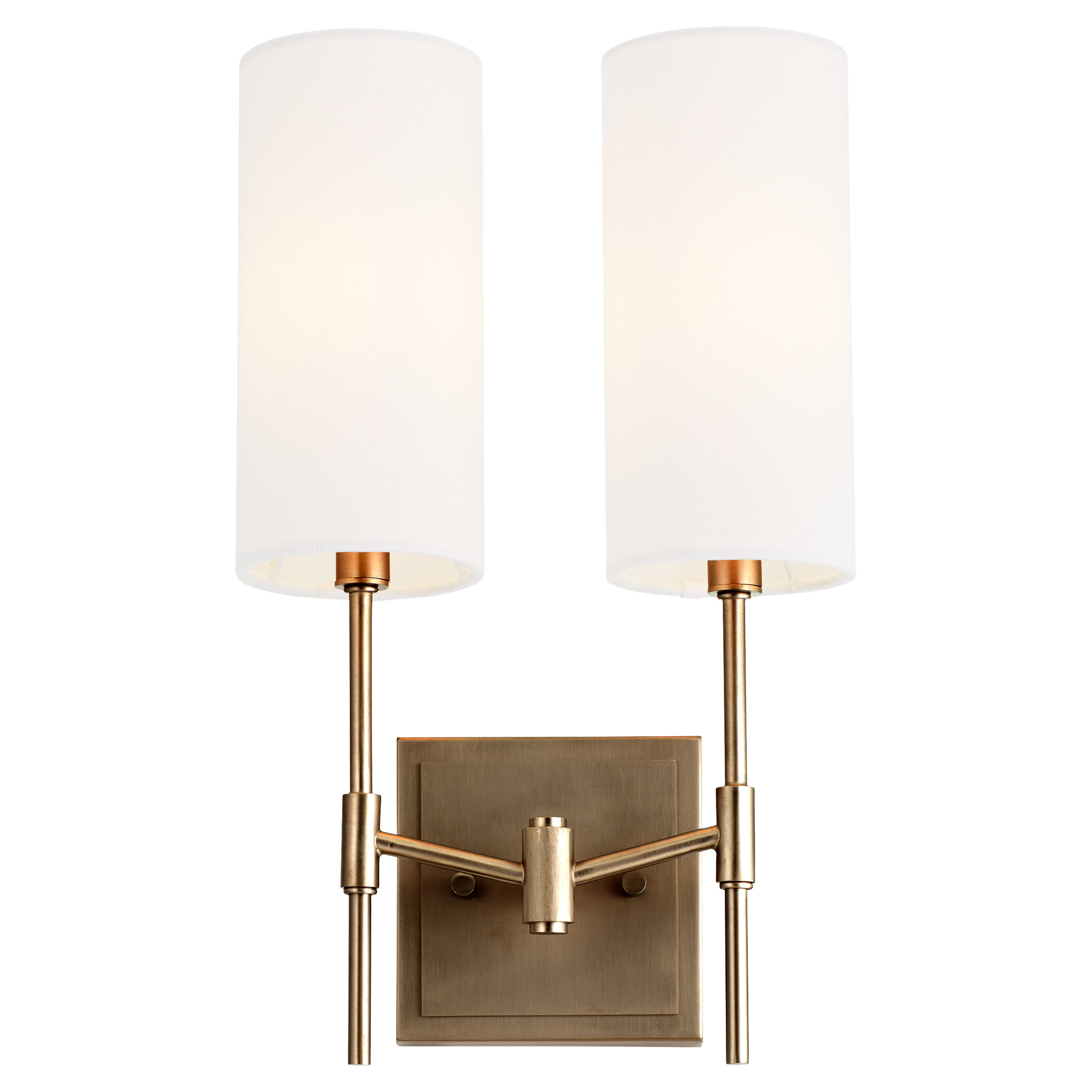 Hamilton 2 Light 10 inch Dark Brass Wall Sconce Wall Light