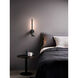Baton 4.43 inch Matte Black Interior Combination Reader Wall Light