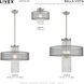 Bella Vista 1 Light 13 inch Brushed Nickel Semi-Flush Mount Ceiling Light